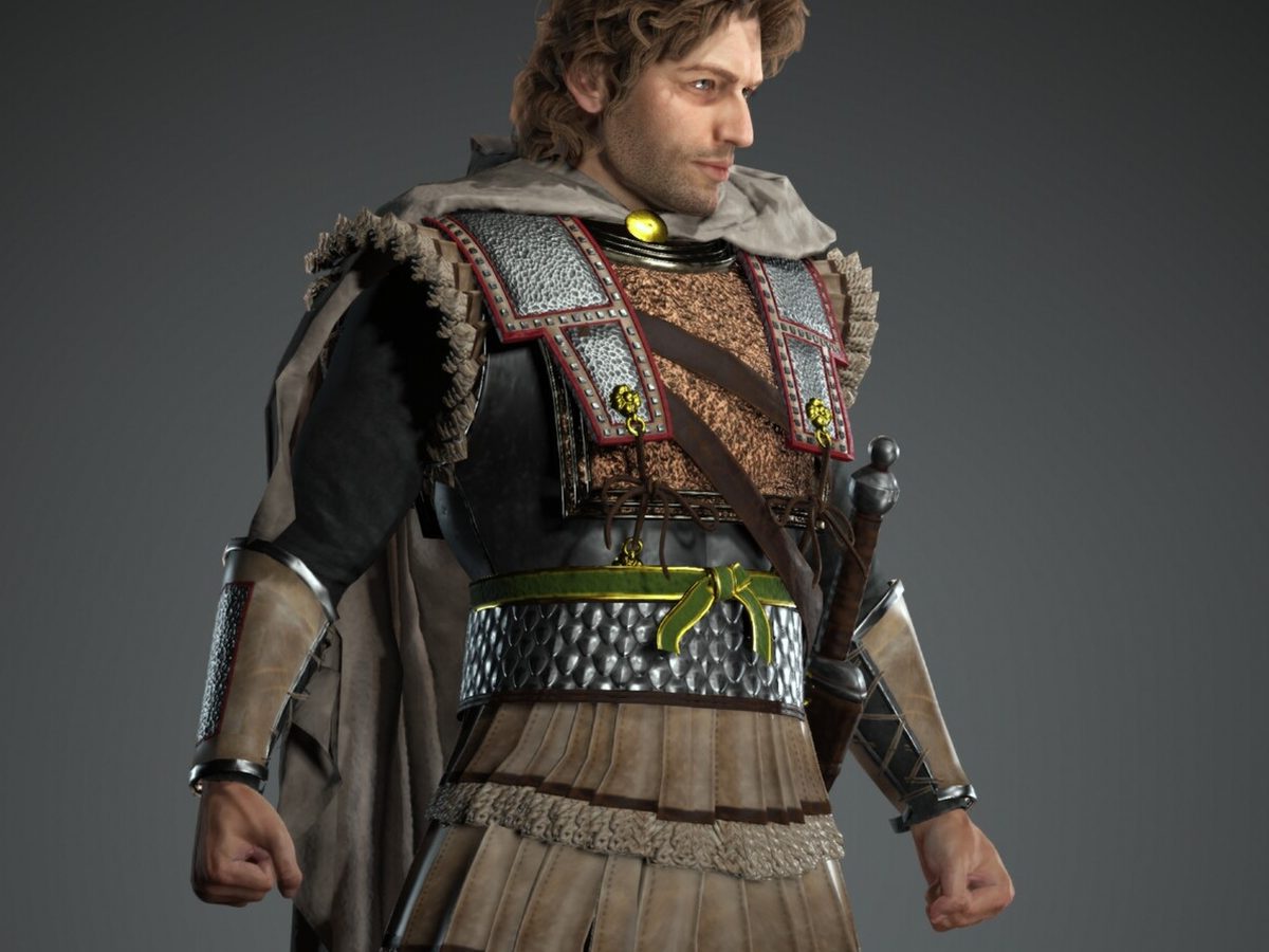 Alexander the Great — realistic game character, chest-up render