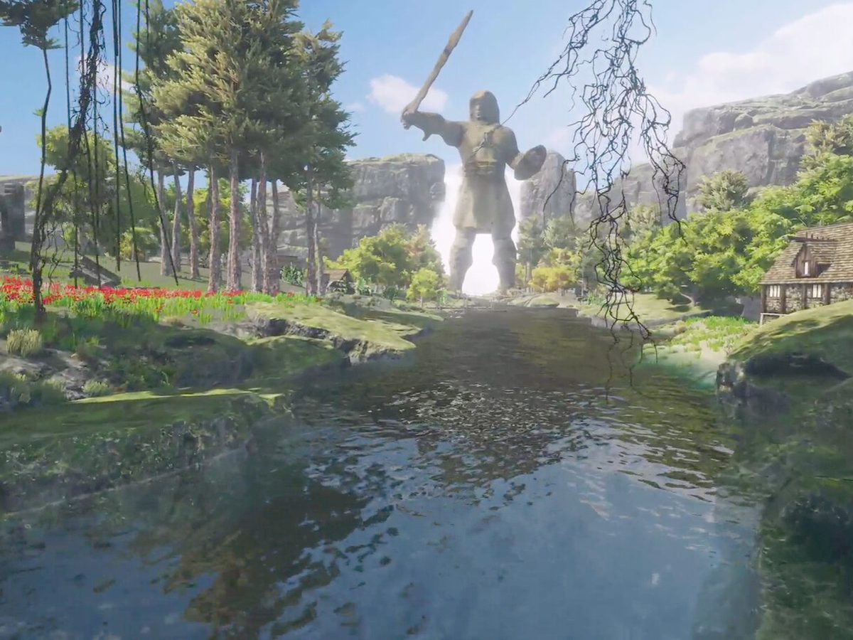 Canoe VR: a river through forest and rocks, seen from the canoe